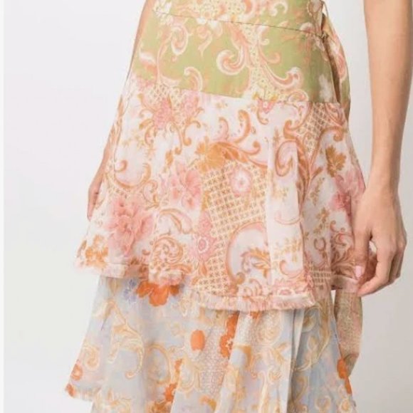 Zimmerman Women's Postcard Flounce Midi Skirt - Picture 2 of 5